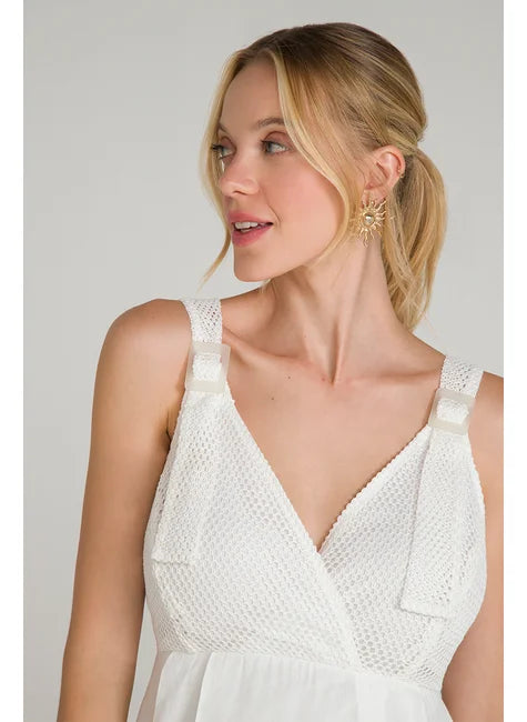 Vestido Longo Tela Bianco