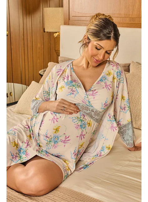 Camisola com Robe Estampa Delicate