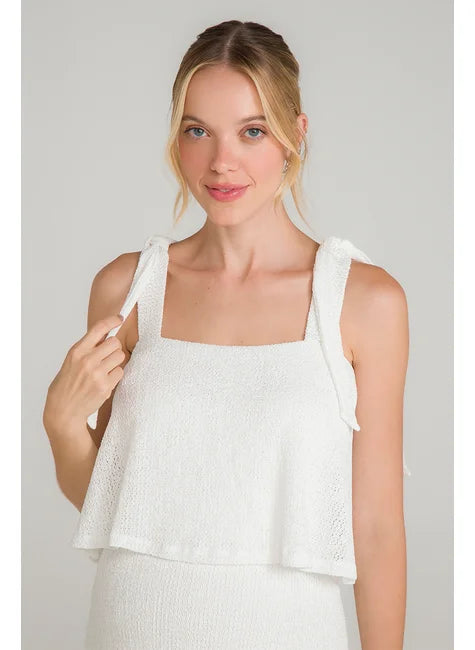 Vestido Alças Malha Tricô Fresh