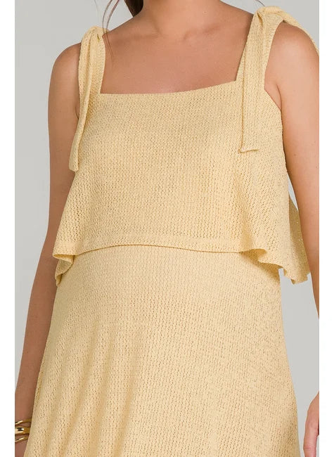 Vestido Alças Malha Tricô Fresh