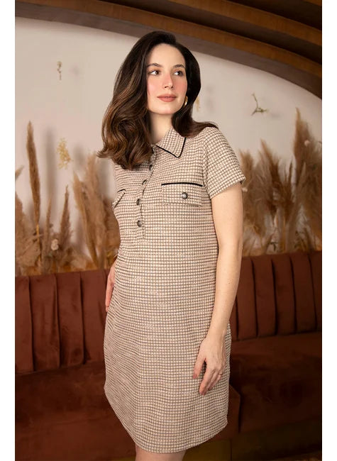 Vestido Tweed Caramel
